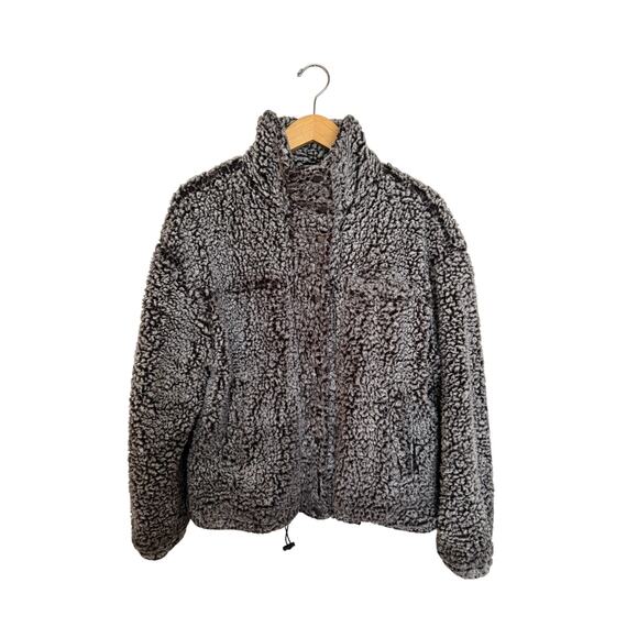 Thread & Supply Wubby Sherpa Jacket Women’s Sz S Frosted Charcoal Cozy Soft NWT - Picture 5 of 10